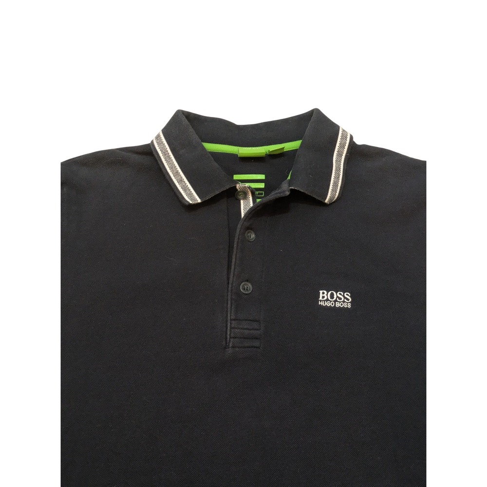 HUGO BOSS Black Mercedes Benz Collaboration Modern Fit Polo Shirt Mens‎ Large